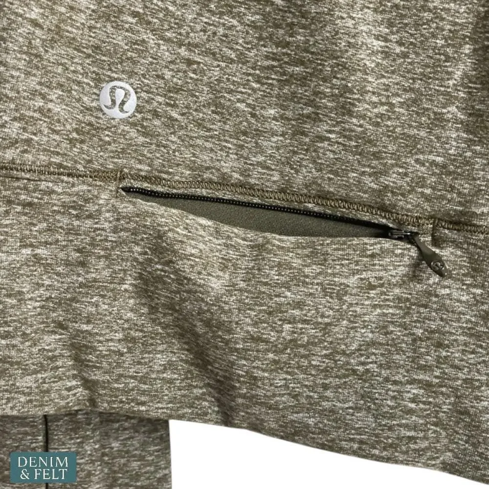 Lululemon Rush Hour 1/2 Zip Pullover‎ Sweatshirt Olive Green Size 8 ~ EUC!!
